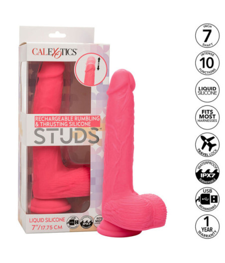 CALEXOTICS - STUDS VIBRATORE REALISTICO 10 VIBRAZIONI ROSA