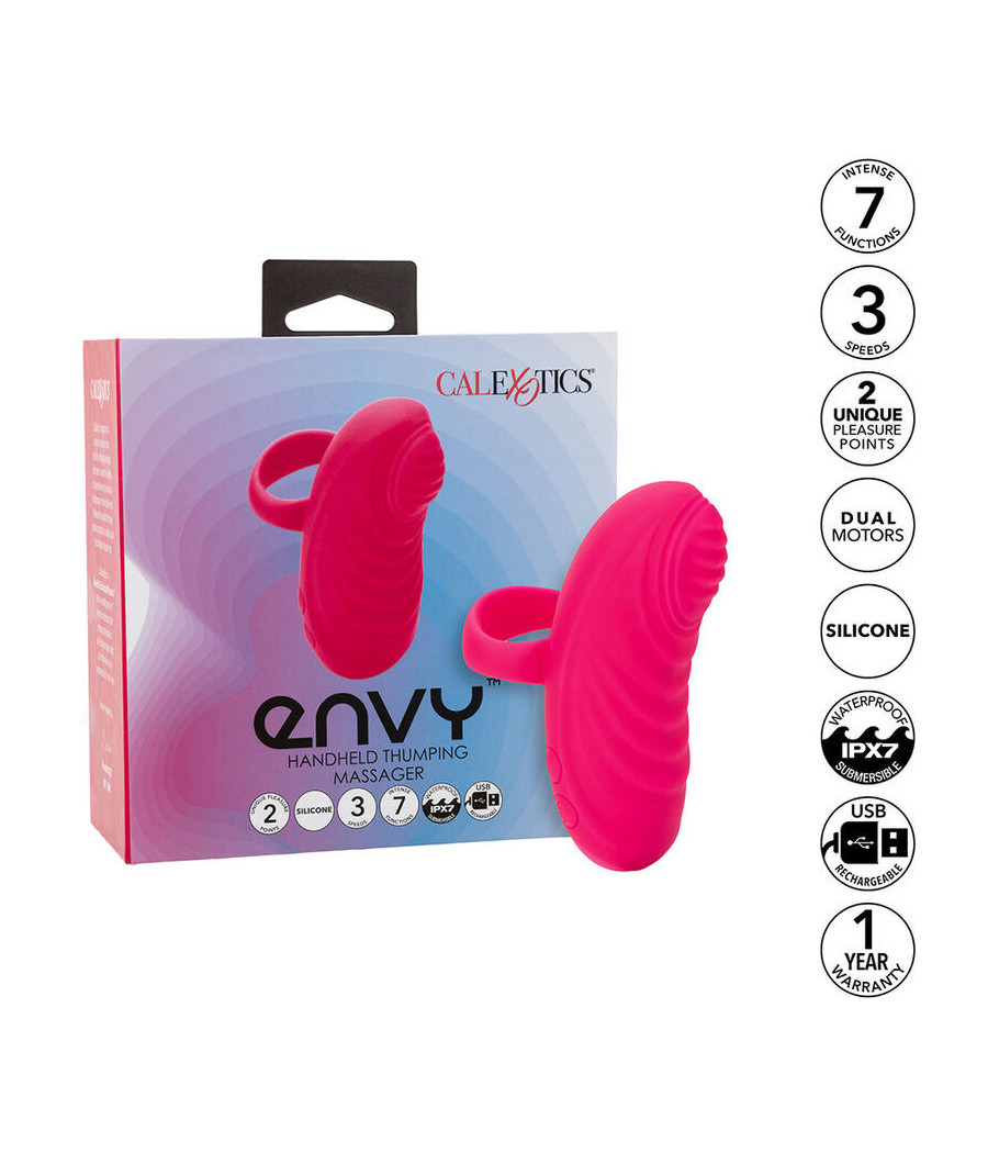 CALEXOTICS - ENVY MASSAGGIATORE PALLA ROTANTE PORTATILE 7 VIBRAZIONI ROSA