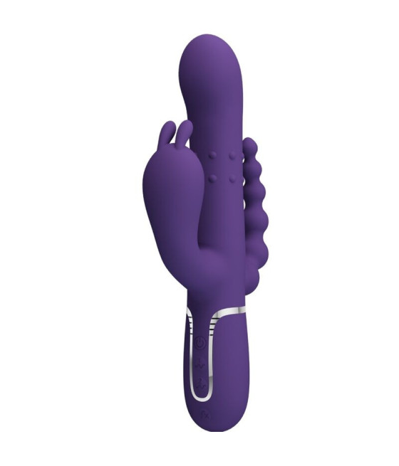 PRETTY LOVE - CAMMY VIBRATORE TRIPLO MULTIFUNZIONE 4 IN 1 VIOLA