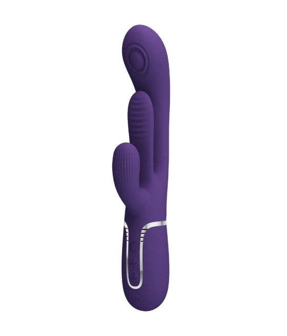 PRETTY LOVE - SHANIA VIBRATORE TRIPLO CONIGLIO MULTIFUNZIONE VIOLA