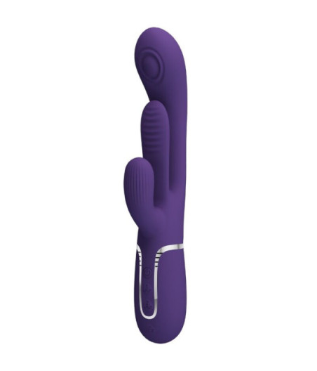 PRETTY LOVE - SHANIA VIBRATORE TRIPLO CONIGLIO MULTIFUNZIONE VIOLA