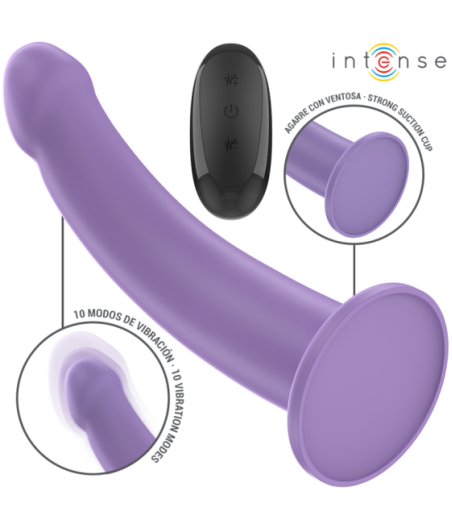 INTENSE - VIBRATORE EDDIE 17,5 CM 10 VIBRAZIONI VIOLA TELECOMANDO
