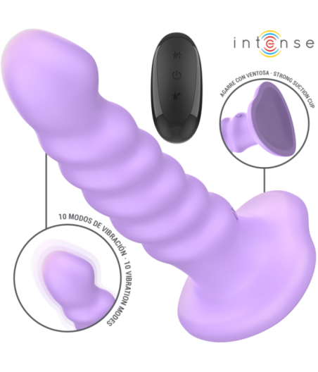 INTENSE - BRENDA VIBRATORE TAGLIA M DESIGN A SPIRALE 10 VIBRAZIONI TELECOMANDO VIOLA