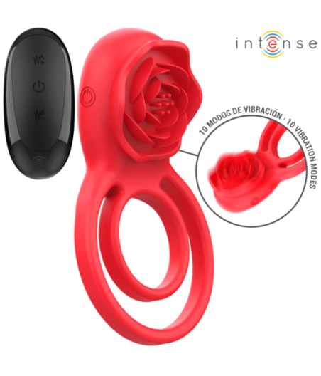 INTENSE - GAIL STIMOLATORE ROSE 10 VIBRAZIONI ROSSO TELECOMANDO