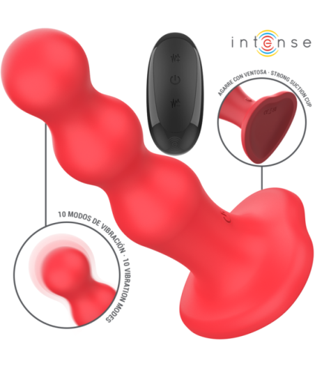 INTENSE - CODY VIBRATORE CON VENTOSA TELECOMANDO ROSSO