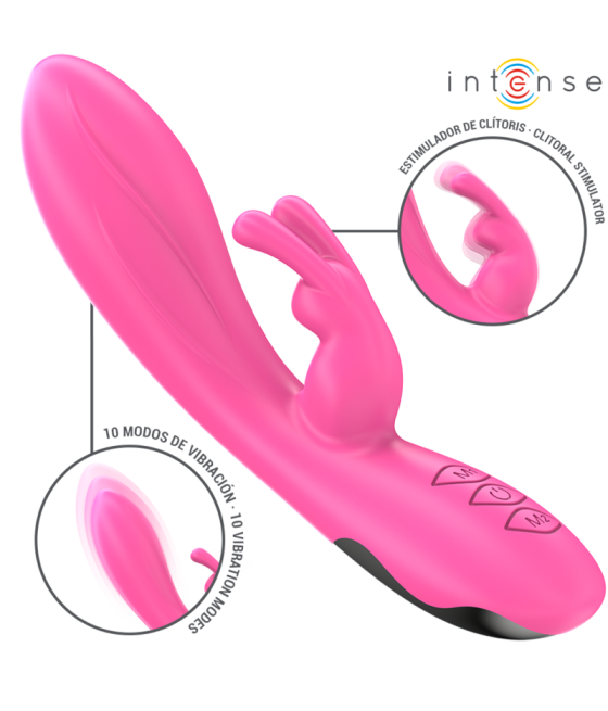 INTENSE - VIBRATORE RANDALL RABBIT 10 VIBRAZIONI ROSA