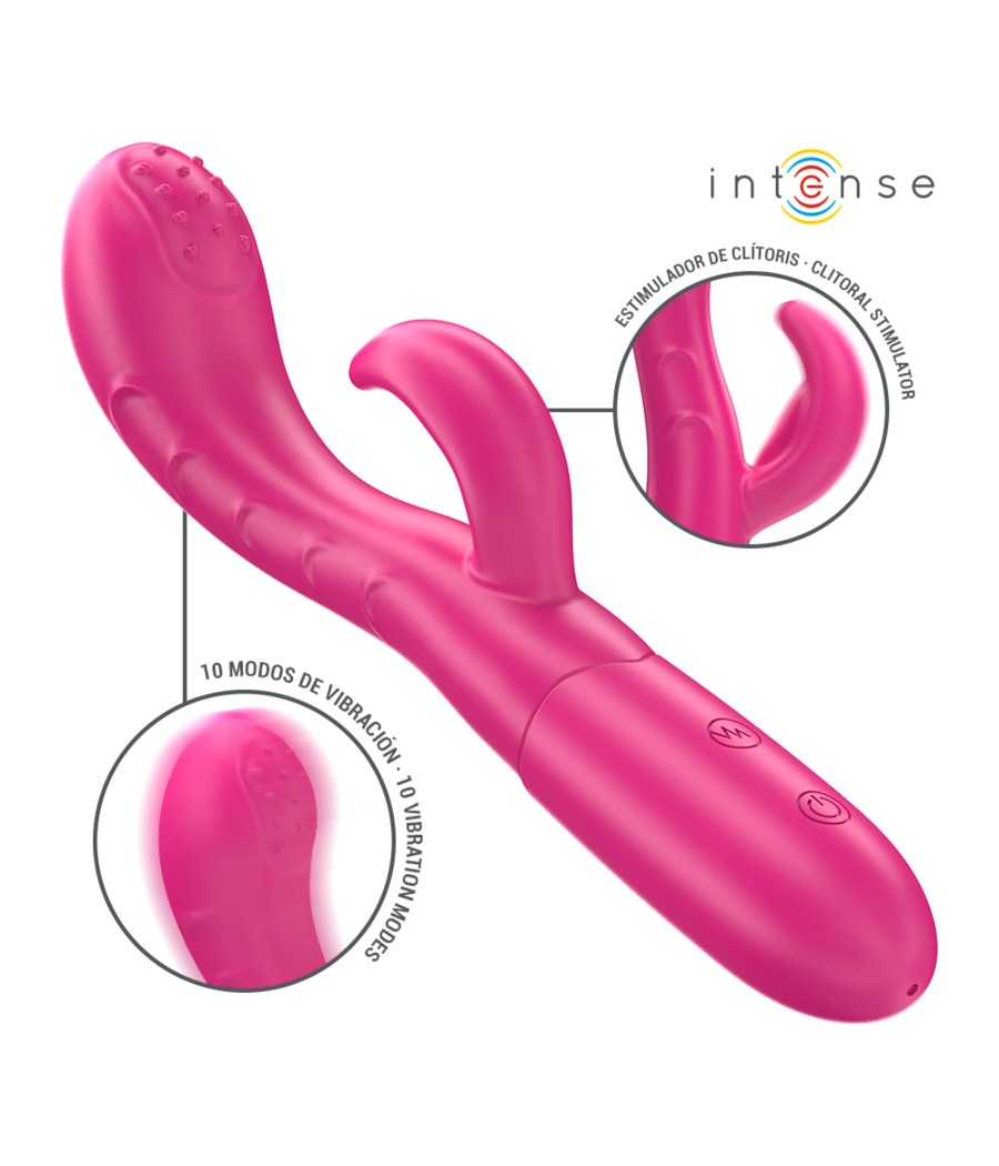INTENSE - VIBRATORE AMARA CON LINGUA STIMOLANTE 10 VIBRAZIONI ROSA