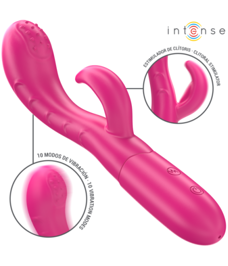 INTENSE - VIBRATORE AMARA CON LINGUA STIMOLANTE 10 VIBRAZIONI ROSA
