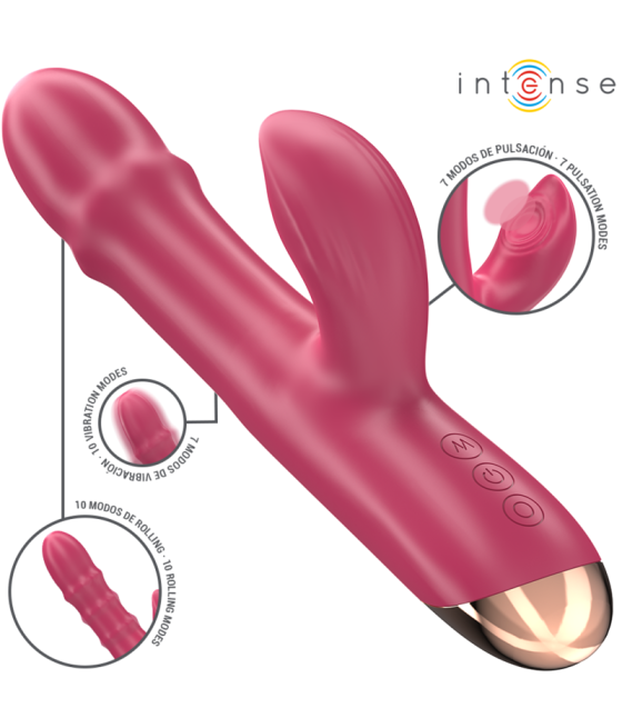 INTENSE - CHLOE VIBRATORE MULTIFUNZIONE 3 IN 1 ROSSO