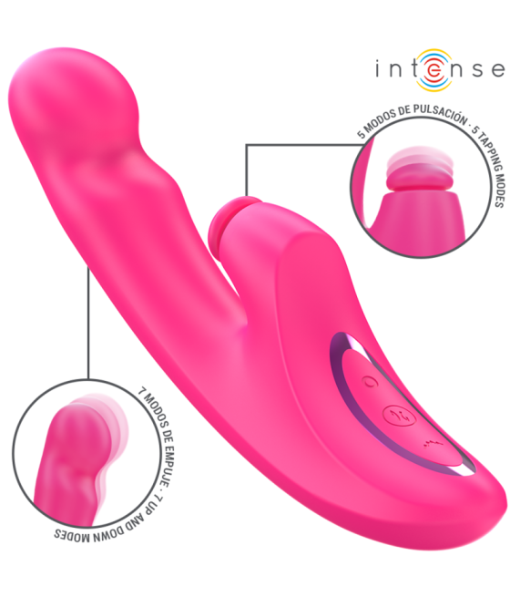 INTENSE - VIBRATORE EMI 13,5 CM MULTIFUNZIONE 3 IN 1 10 VIBRAZIONI ROSA