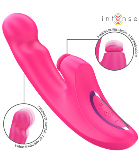 INTENSE - VIBRATORE EMI 13,5 CM MULTIFUNZIONE 3 IN 1 10 VIBRAZIONI ROSA
