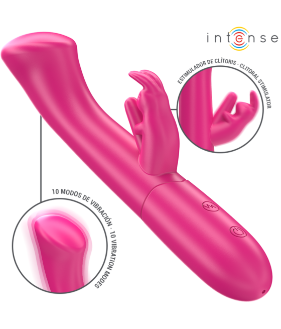 INTENSE - JULIETA VIBRATORE CONIGLIO 18,6 CM 10 VIBRAZIONI ROSA
