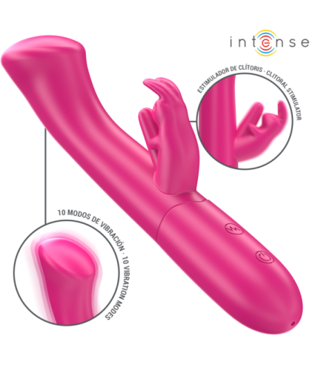 INTENSE - JULIETA VIBRATORE CONIGLIO 18,6 CM 10 VIBRAZIONI ROSA