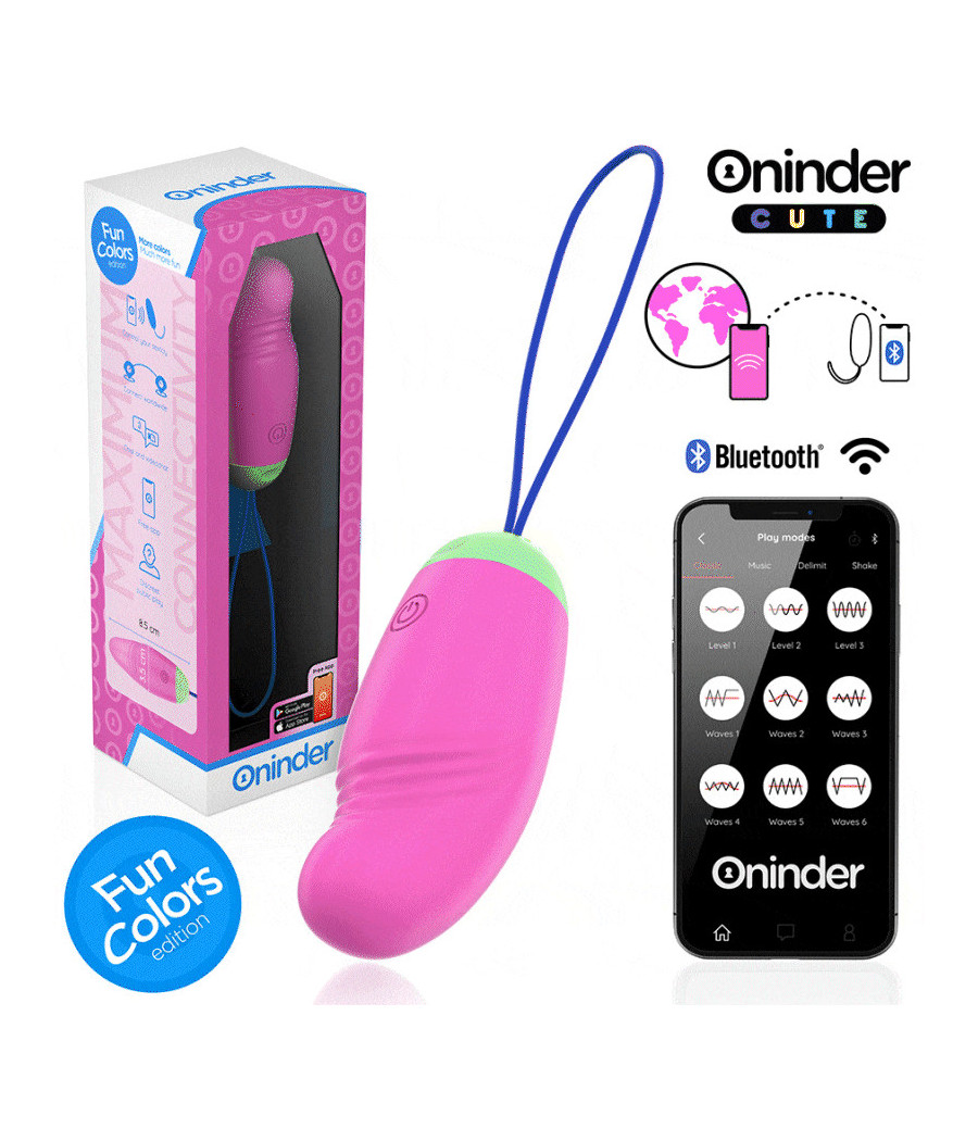 ONINDER CUTE - UOVO IN SILICONE VIBRANTE-ROTANTE A 360? PER AMARE IL PIACERE - APP GLOBALE GRATUITA
