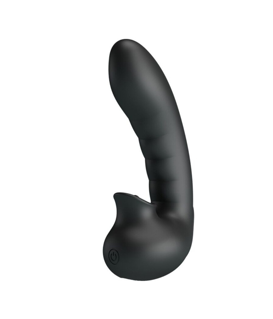 PRETTY LOVE - HOBGOBLIN CUSTODIA PER DITA VIBRANTE 12 VIBRAZIONI + STIMOLATORE CLITORIDE NERO
