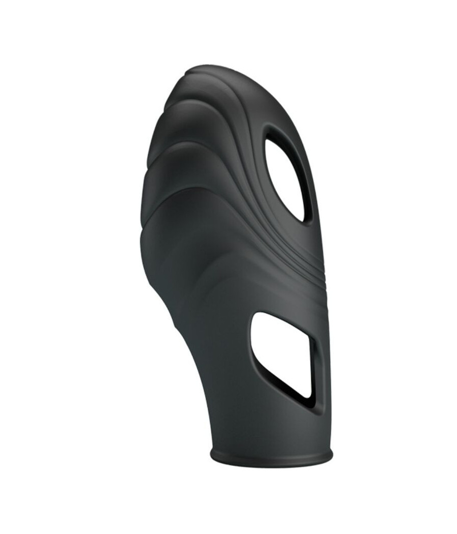 PRETTY LOVE - VIBRATORE DA DITA IN SILICONE LICH NERO