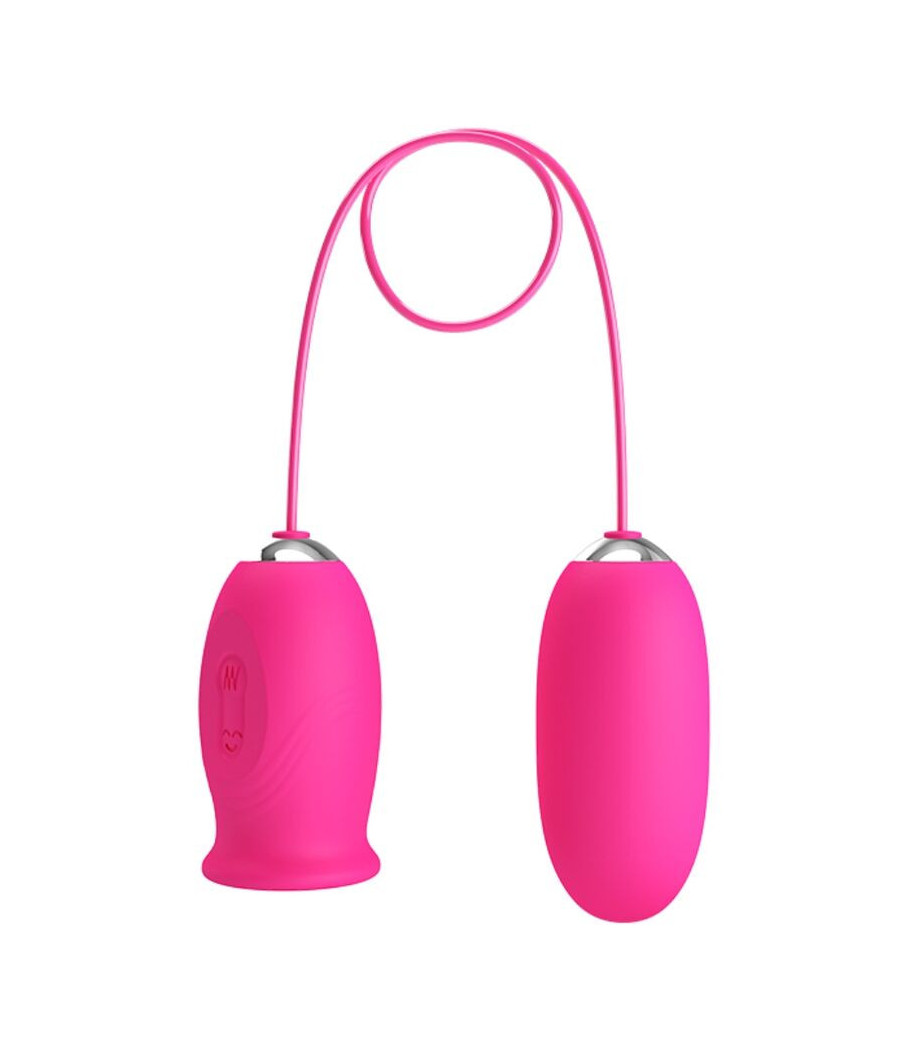 PRETTY LOVE - Ovulo vibrante a forma di margherita + lingua stimolante per il clitoride ROSA