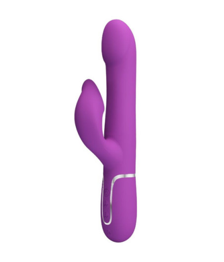 PRETTY LOVE - VIBRATORE E STIMOLATORE MULTIFUNZIONE 4 IN 1 VIOLA