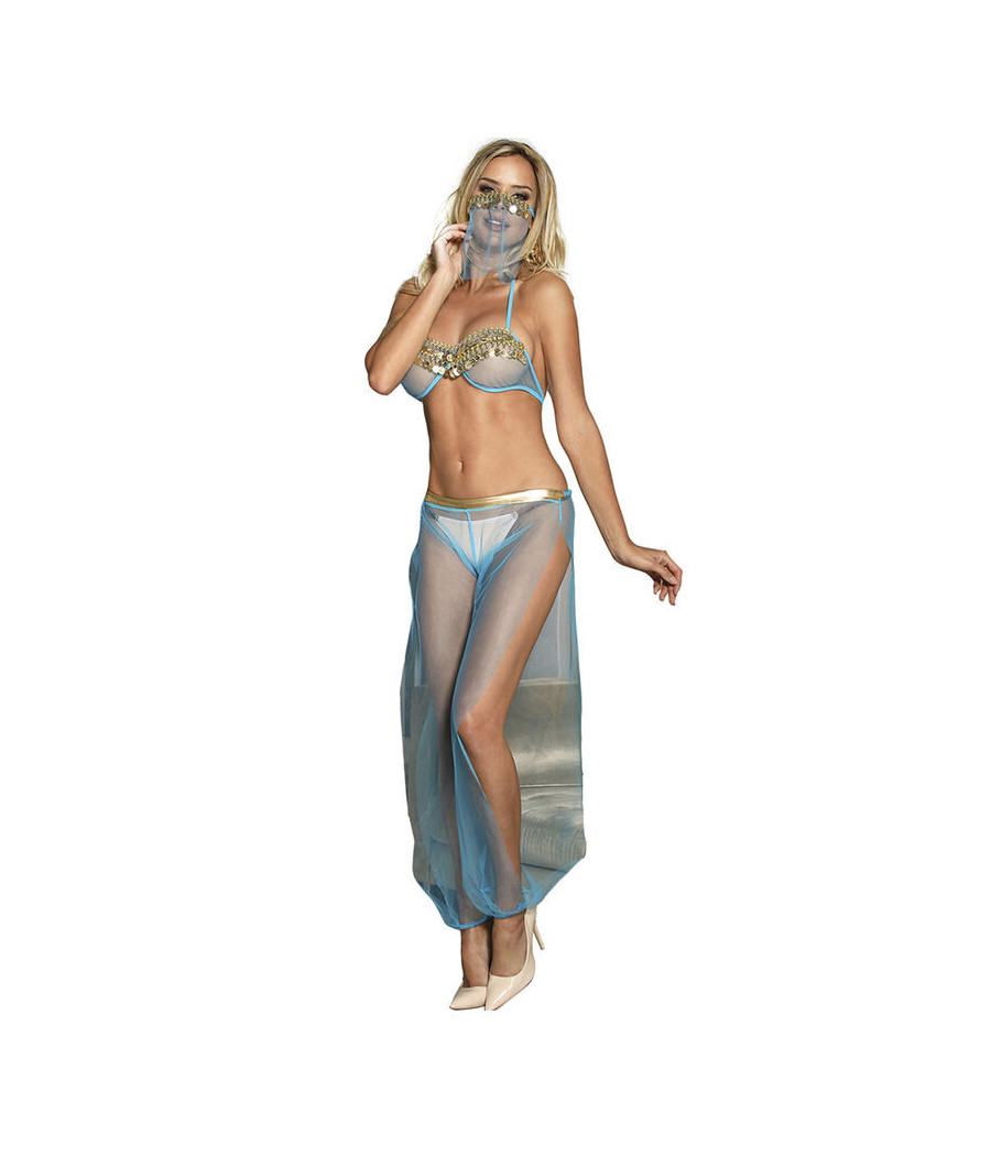 SUBBLIME - SET DE LENCERIA INDIA STYLE AZUL S/M