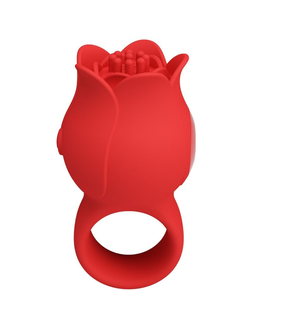 PRETTY LOVE - VIBRATORE A DITA A FORMA DI ROSA JAE 10 VIBRAZIONI ROSSO