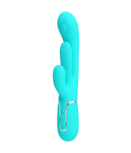 PRETTY LOVE - SHANIA TRIPLE RABBIT VIBRATORE MULTIFUNZIONE 3 IN 1 BLU