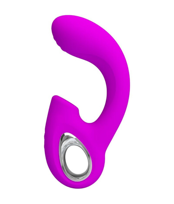 PRETTY LOVE - SIBEL SIBEL VIBRATORE PUNTO G + STIMOLATORE CLITORIDEO 10 VIBRAZIONI VIOLA
