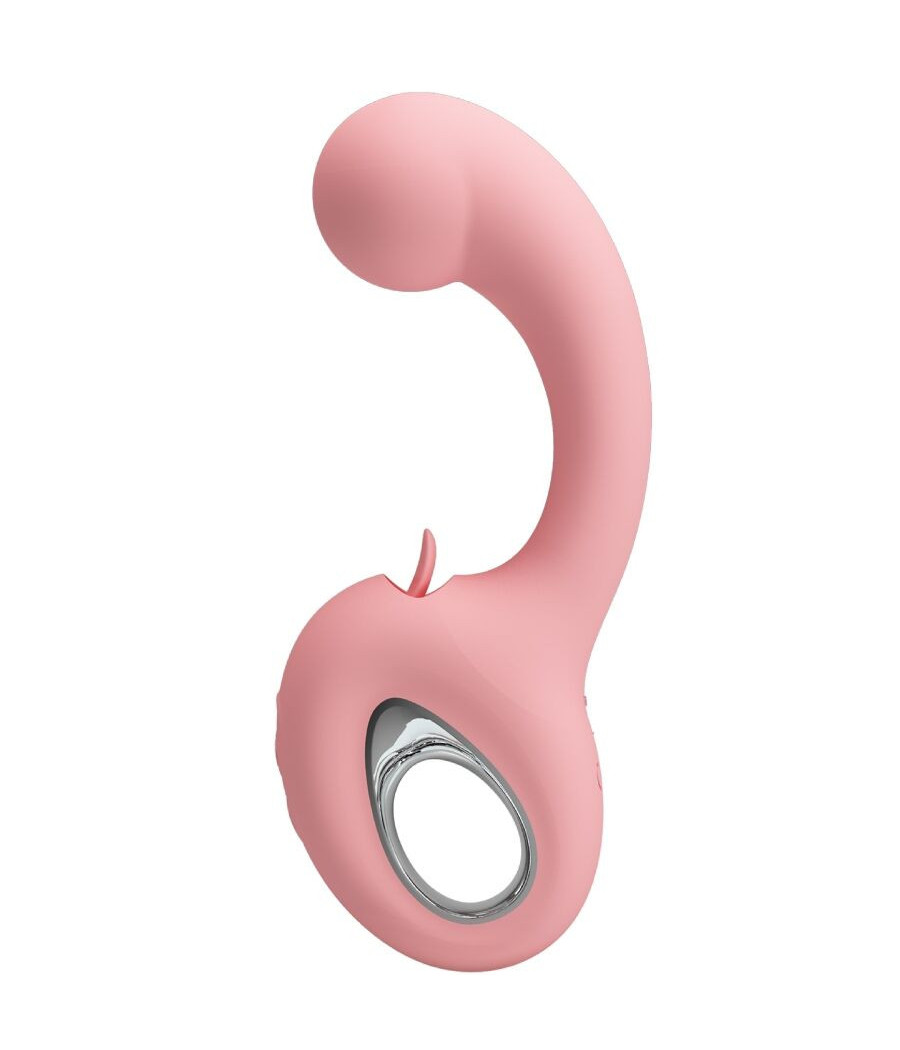 PRETTY LOVE - ERYNNYES VIBRATORE PUNTO G + STIMOLATORE CLITORIDEO 10 VIBRAZIONI ROSA