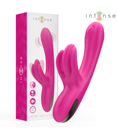 INTENSE - VIBRATORE MULTIFUNZIONE CONIGLIO BRITNEY 23 CM ROSA