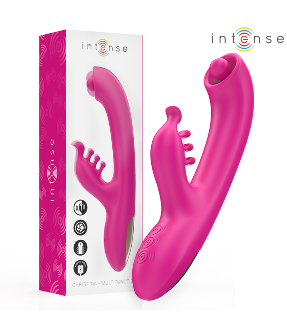 INTENSE - CHRISTINA VIBRATORE MULTIFUNZIONE RABBIT 22,5 CM ROSA