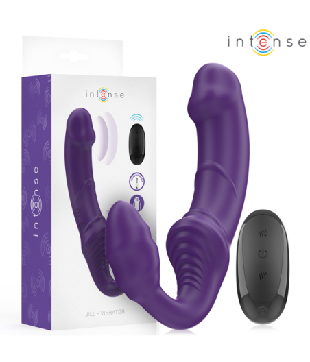 INTENSE - JILL DOPPIO VIBRATORE 20 CM VIOLA TELECOMANDO