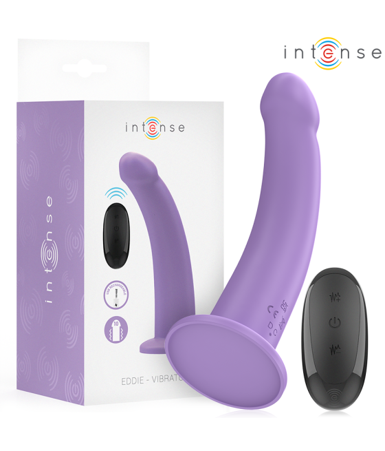 INTENSE - VIBRATORE EDDIE 17,5 CM 10 VIBRAZIONI VIOLA TELECOMANDO