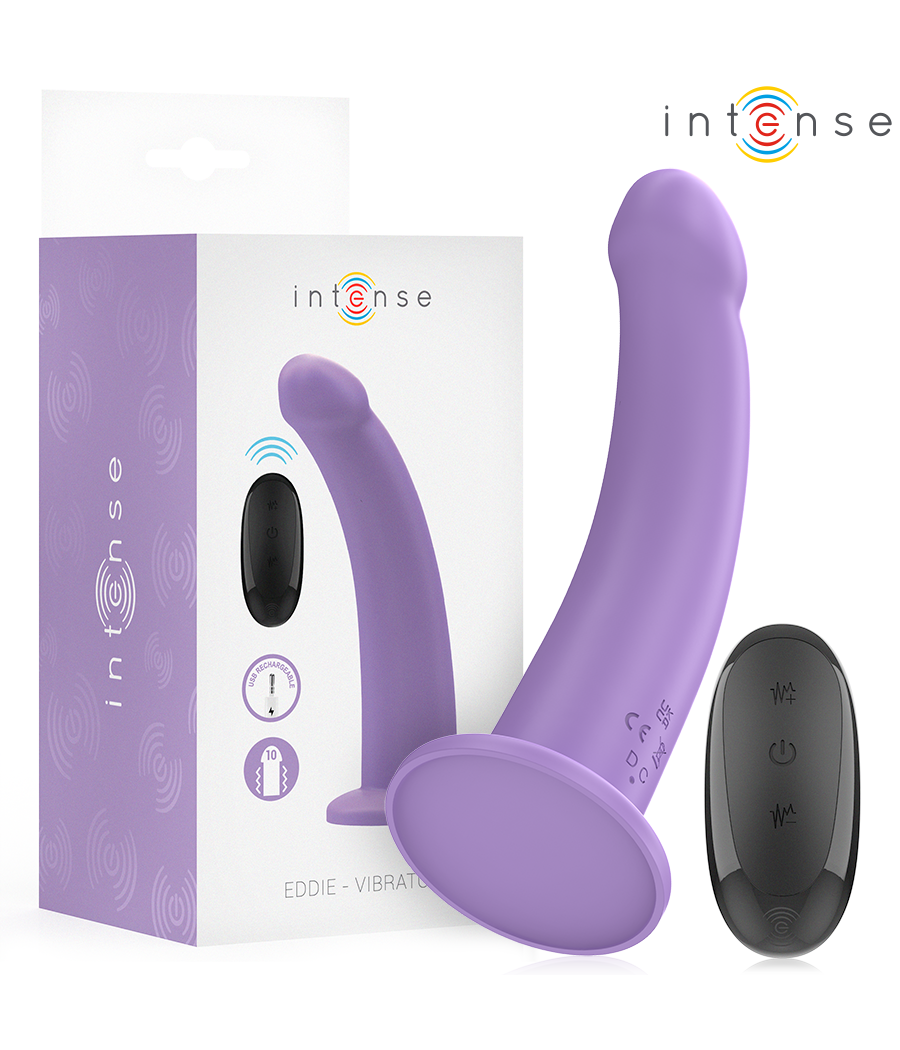 INTENSE - VIBRATORE EDDIE 17,5 CM 10 VIBRAZIONI VIOLA TELECOMANDO
