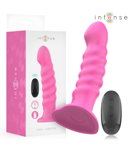 INTENSE - VIBRATORE CINDY TAGLIA L DESIGN A SPIRALE 10 VIBRAZIONI ROSA TELECOMANDO