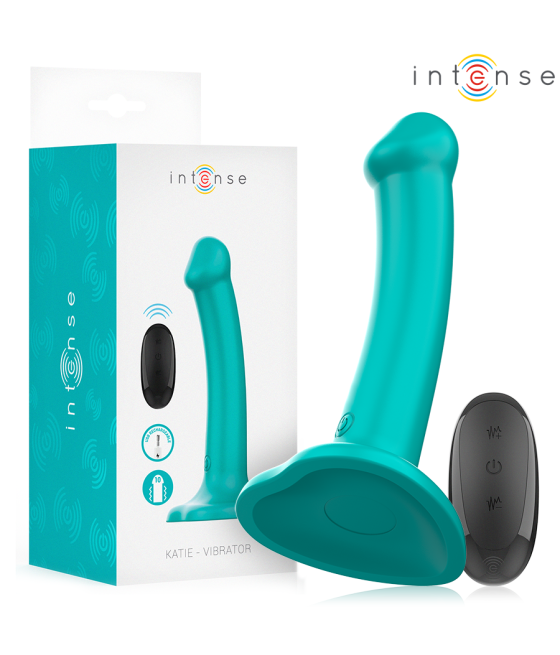 INTENSE - KATIE VIBRATORE CON VENTOSA 10 VIBRAZIONI TELECOMANDO BLU