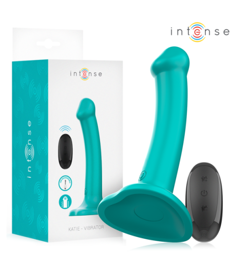 INTENSE - KATIE VIBRATORE CON VENTOSA 10 VIBRAZIONI TELECOMANDO BLU