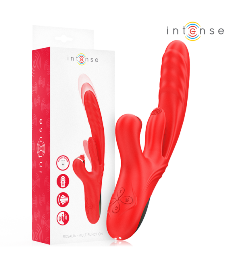 INTENSE - VIBRATORE MULTIFUNZIONE ROSALIA 3 IN 1 ROSSO