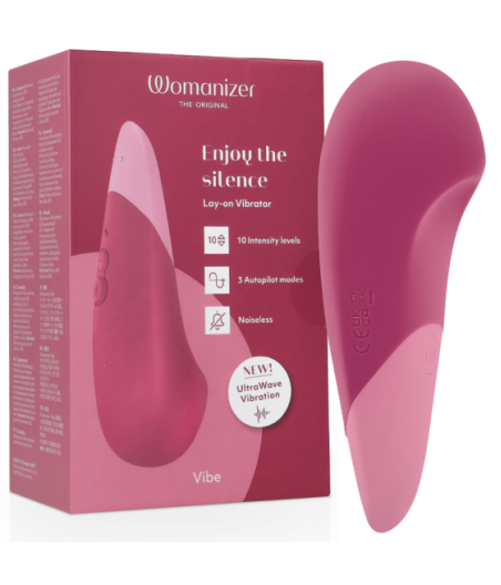WOMANIZER - VIBE LAY-ON VIBRATORE SILENZIOSO ROSA SCURO