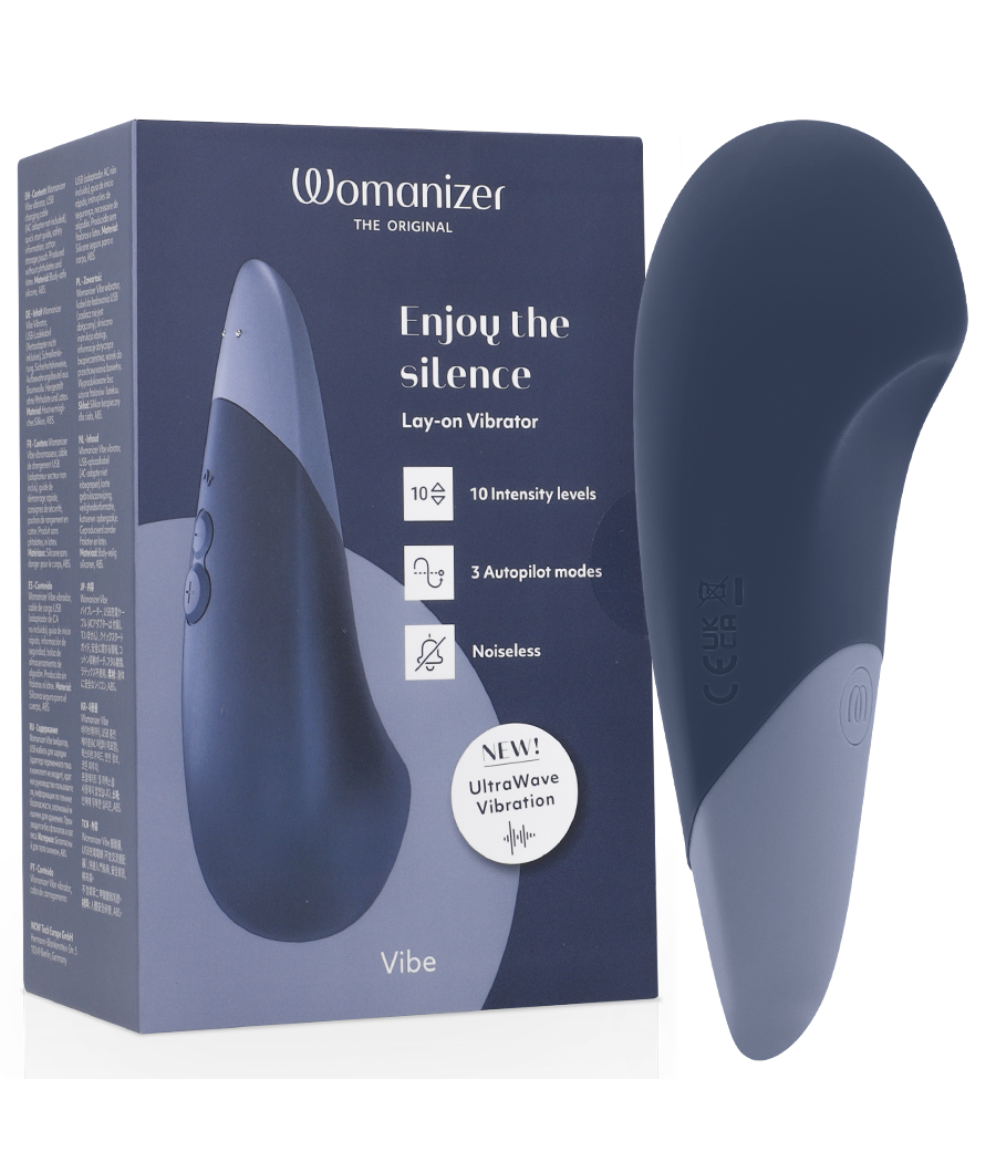 WOMANIZER - VIBE LAY-ON VIBRATORE SILENZIOSO BLU SCURO