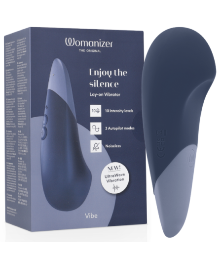 WOMANIZER - VIBE LAY-ON VIBRATORE SILENZIOSO BLU SCURO