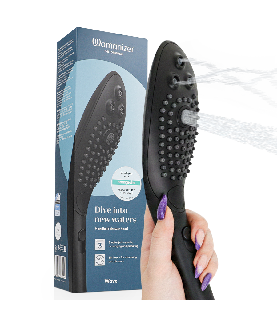 WOMANIZER - SOFFIONE DOCCIA STIMOLANTE CLITORIDEO WAVE NERO