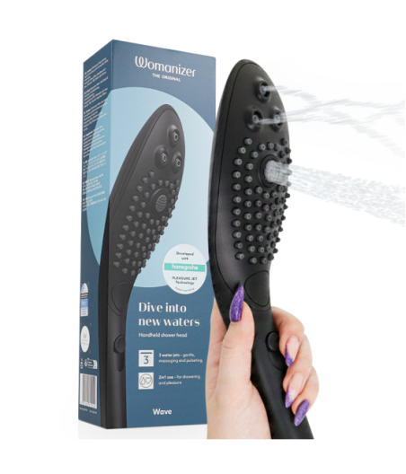 WOMANIZER - SOFFIONE DOCCIA STIMOLANTE CLITORIDEO WAVE NERO