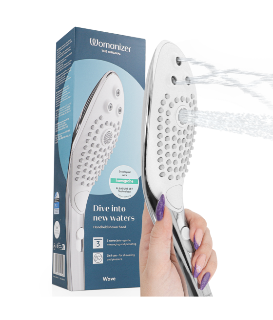 WOMANIZER - SOFFIONE DOCCIA STIMOLANTE CLITORIDEO WAVE CROMATO