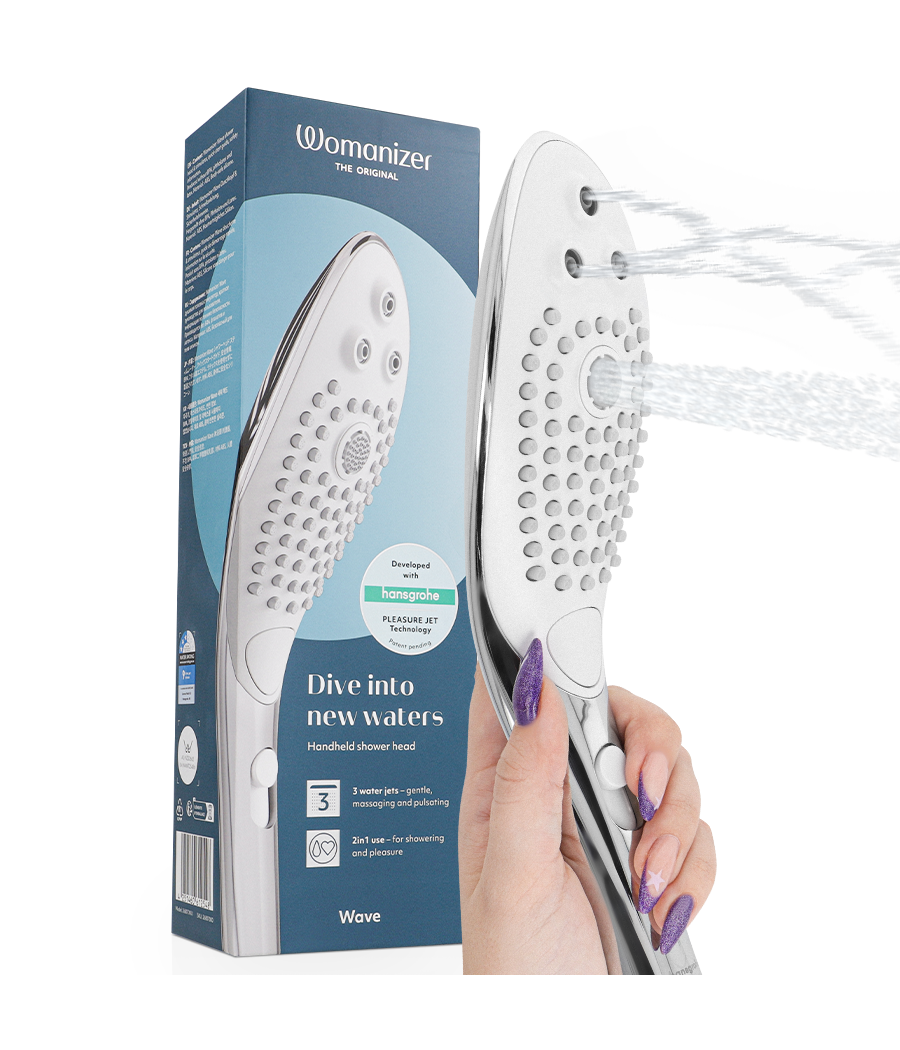 WOMANIZER - SOFFIONE DOCCIA STIMOLANTE CLITORIDEO WAVE CROMATO