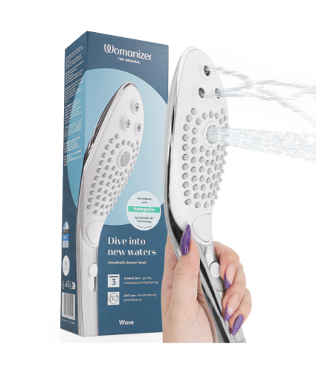 WOMANIZER - SOFFIONE DOCCIA STIMOLANTE CLITORIDEO WAVE CROMATO