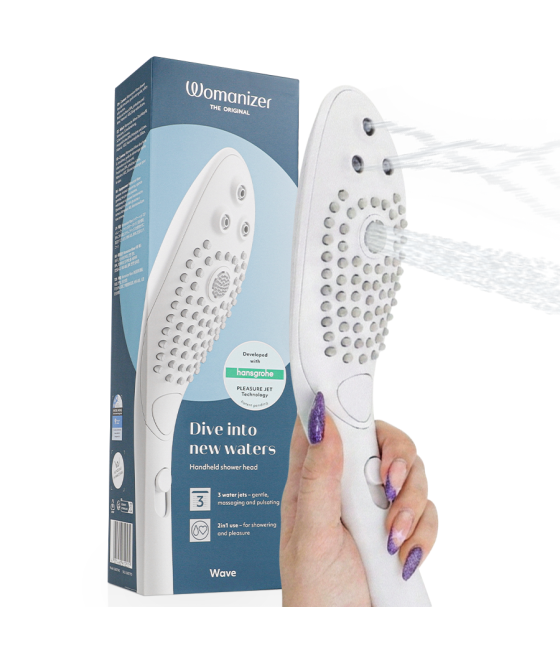 WOMANIZER - SOFFIONE DOCCIA STIMOLANTE CLITORIDEO WAVE BIANCO