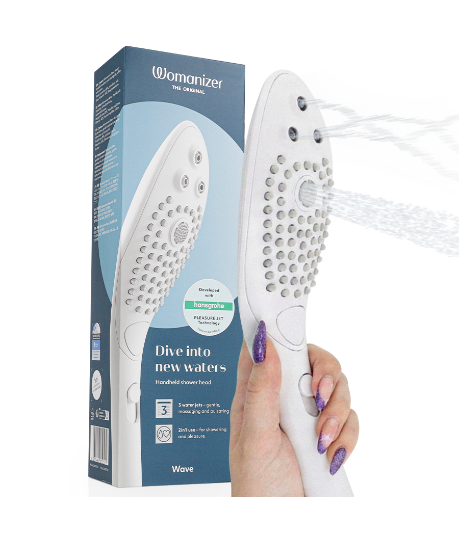 WOMANIZER - SOFFIONE DOCCIA STIMOLANTE CLITORIDEO WAVE BIANCO