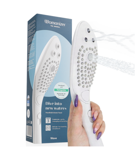 WOMANIZER - SOFFIONE DOCCIA STIMOLANTE CLITORIDEO WAVE BIANCO