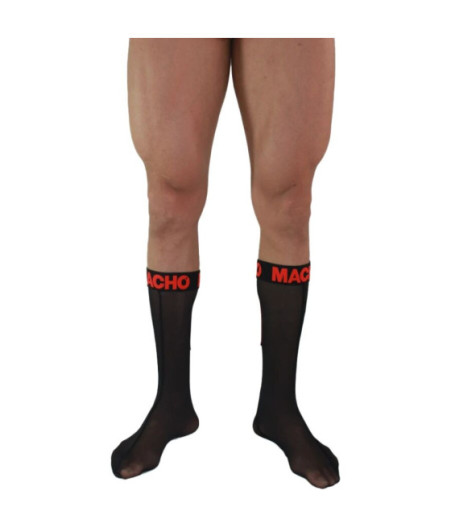 MACHO - CALZINI SOTTILI TAGLIA UNICA NERO/ROSSO
