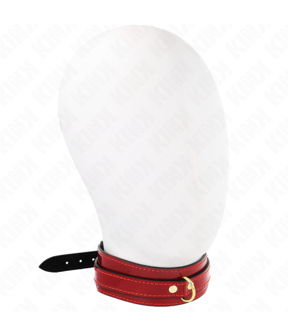 KINK - COLLANA REGOLABILE ROSSO VINO CON DETTAGLI ORO 29-42,5 CM X 4 CM
