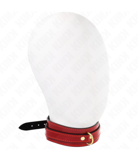KINK - COLLANA REGOLABILE ROSSO VINO CON DETTAGLI ORO 29-42,5 CM X 4 CM